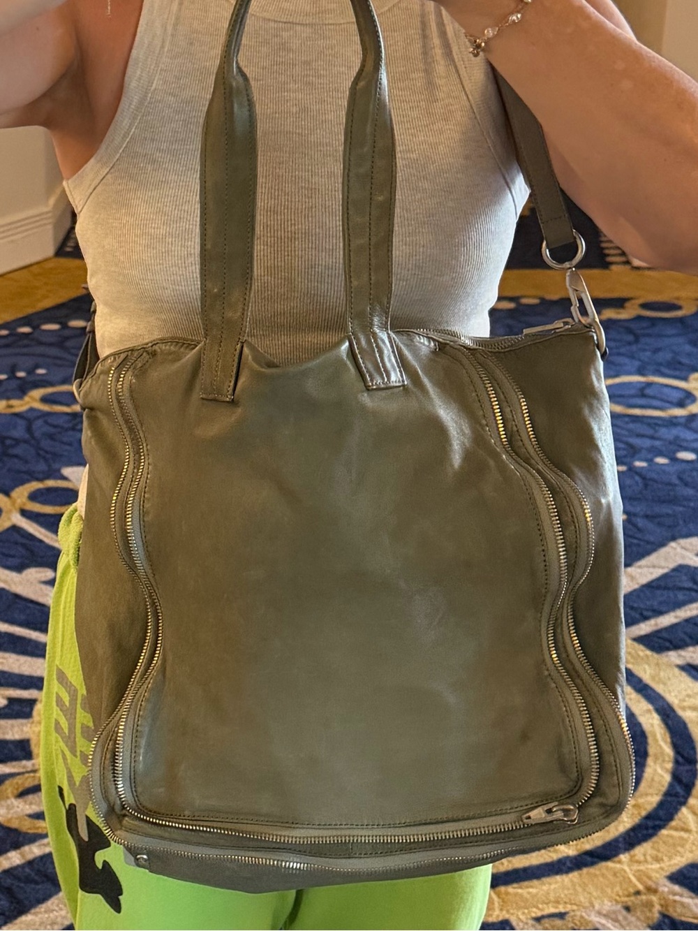 Alexander Wang Lambskin Trudy Zip Around Leather Tote Bag - Picture 2 of 9